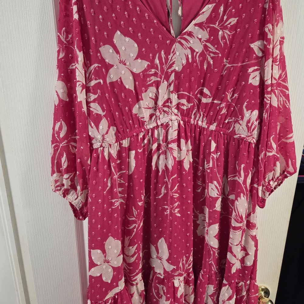 EUC Torrid Mini Clip Dot Babydoll Dress- Size 2x - Picture 5 of 13